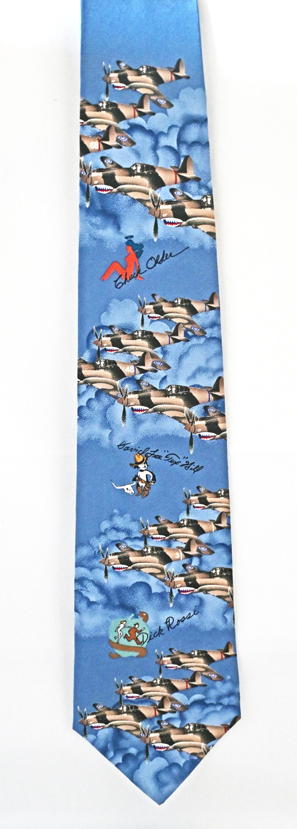 AVG silk tie with signatures